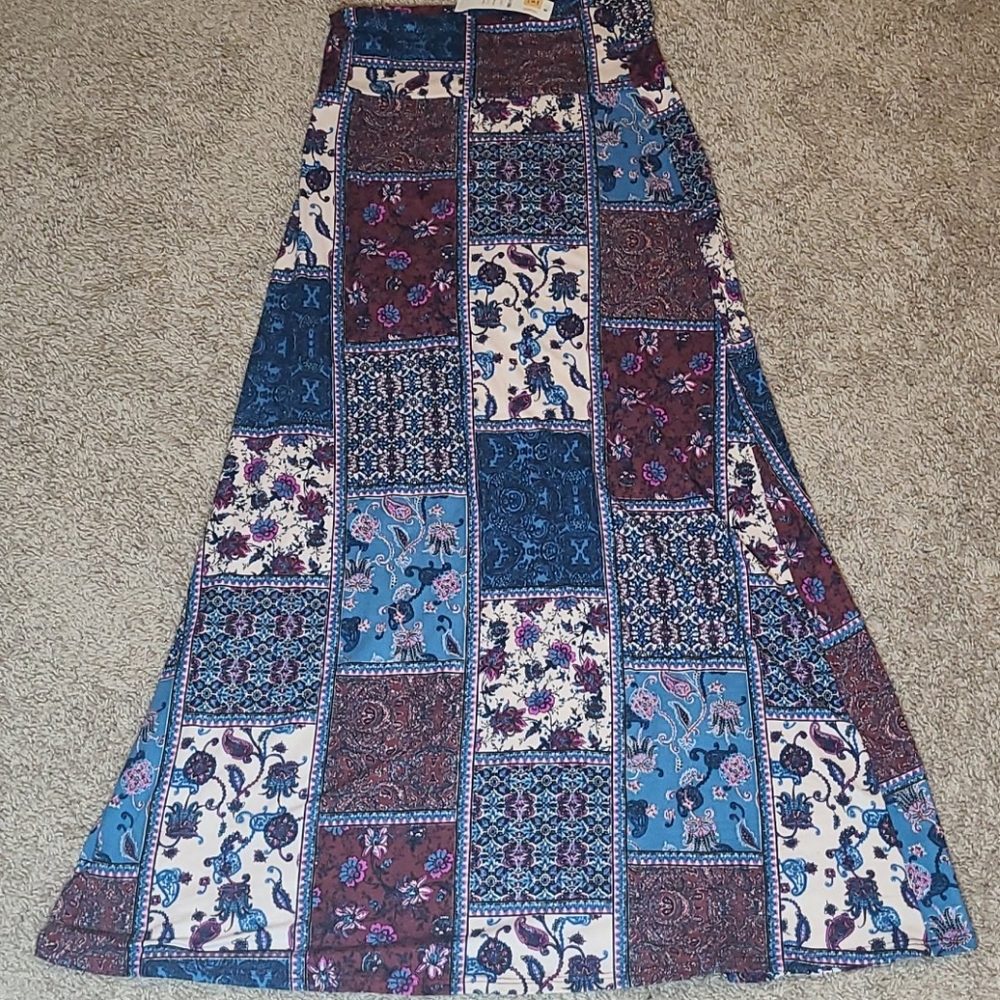 Blue and pink Agnes&Dora women's maxi skirt